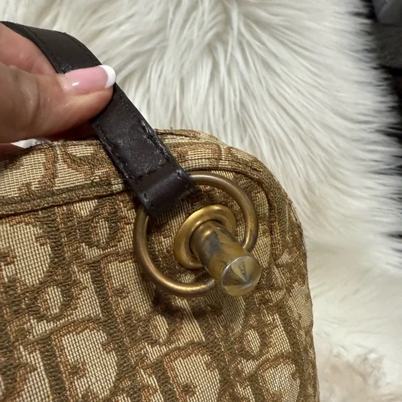 Authentic Dior Tan and Brown Monogram Shoulder Bag - Picture 10 of 16